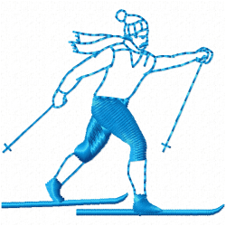 Ski Embroidery Design 10